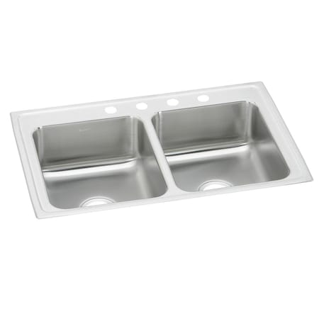 Pacemaker Stainless Steel 33 X 22 X 7-1/2 Equal Double Bowl Top Mount Sink